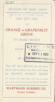 Cover of: Season 1923-1924 [orange and grapefruit price list]