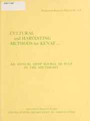 Cover of: Cultural and harvesting methods for kenaf | 