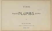 The Plumbs, 1635-1800 by Henry Blackman Plumb