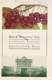 Cover of: Superior stock, hardy grown for western conditions | Boyd Nursery Company