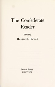 Cover of: Confederate Reader