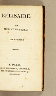 Cover of: Bélisaire