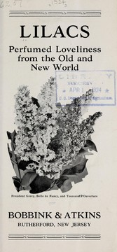 Cover of: Lilacs by Bobbink & Atkins (Nursery), Bobbink & Atkins (Nursery)