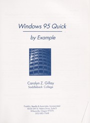 Windows 95 Quick by example by Carolyn Z. Gillay
