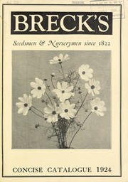 Cover of: Concise catalogue 1924 by Breck's (Nursery)