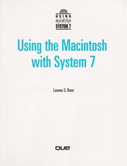 Cover of: Using the Macintosh with System 7 by Lavona S. Rann