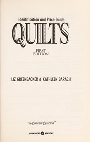 Cover of: Quilts: identification and price guide