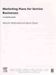 Marketing plans for service businesses by Malcolm McDonald