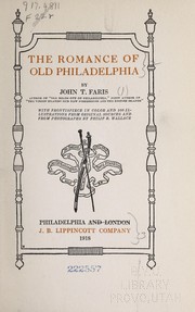 Cover of: The romance of old Philadelphia