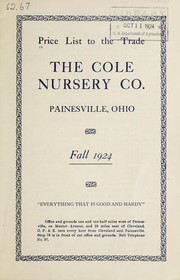 Cover of: Price list to the trade: fall 1924