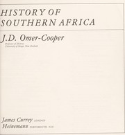 Cover of: A history of Southern Africa by J. D. Omer-Cooper