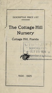 Cover of: Descriptive price list by Cottage Hill Nursery