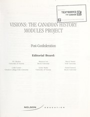 Cover of: Visions: the Canadian history modules project : post-Confederation