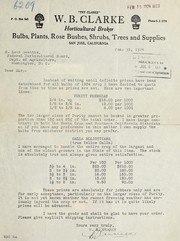 Cover of: Bulbs, plants, rose bushes, shrubs, trees and supplies: Jan. 31, 1924