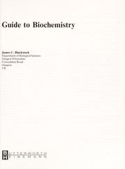 Cover of: Guide to biochemistry