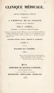 Cover of: Clinique m©♭dicale, ou, choix d'observations recueillies a l'H©þpital de la Charit©♭ (Clinique de M. Lerminier)