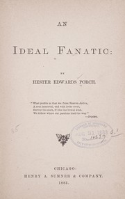 Cover of: An ideal fanatic