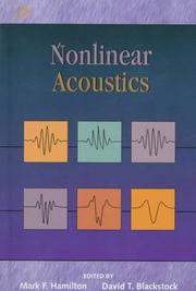 Cover of: Nonlinear Acoustics: Theory and Applications