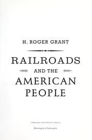 Cover of: Railroads and the American people