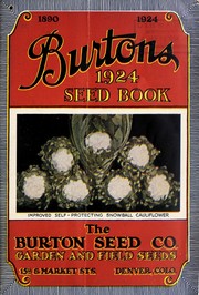Cover of: Burtons 1924 seed book: garden and field seeds