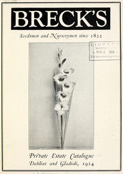 Cover of: Private estate catalogue by Breck's (Nursery)