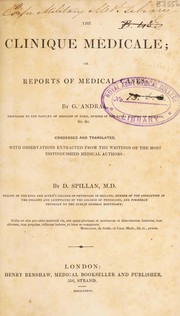 Cover of: The clinique m©♭dicale; or, reports of medical cases