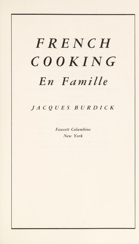 French Family Cooking-Hardcpve