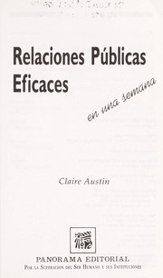 Cover of: Relaciones Publicas Eficaces en Una Semana