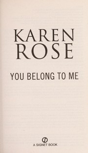 Cover of: You belong to me