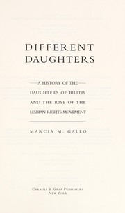 Cover of: Different daughters by 