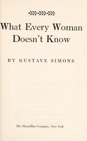 Cover of: What every woman doesn't know.
