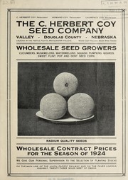 Cover of: Wholesale contract prices for the season of 1924