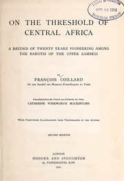 On the threshold of Central Africa by Franc ʹois Coillard