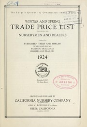 Winter and spring trade price list by California Nursery Co