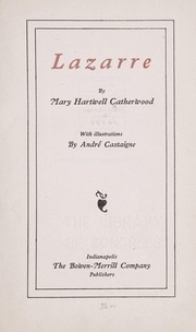 Cover of: Lazarre by Mary Hartwell Catherwood