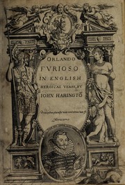Cover of: Orlando furioso: in English heroical verse, by Iohn Haringto[n]