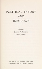 Cover of: Political theory and ideology