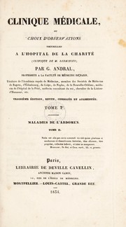 Cover of: Clinique m©♭dicale, ou, choix d'observations recueillies a l'H©þpital de la Charit©♭ (Clinique de M. Lerminier)