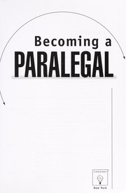 Cover of: Becoming a Paralegal
