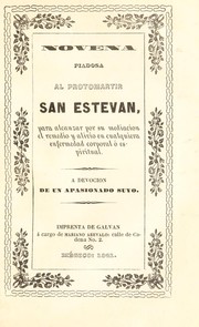 Cover of: Novena piadosa al protomartir San Estevan