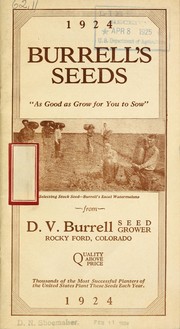 Cover of: Burrell's seeds: 1924