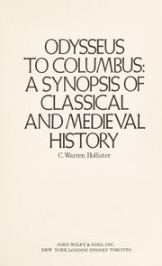 Cover of: Odysseus to Columbus: a synopsis of classical and medieval history by 