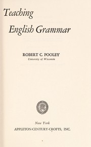 Cover of: Teaching English grammar.