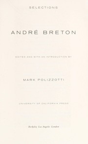 Cover of: André Breton: selections