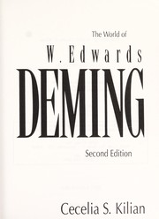 Cover of: The world of W. Edwards Deming by W. Edwards Deming