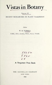 Vistas in botany by William Bertram Turrill