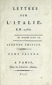 Cover of: Lettres sur l'Italie en 1785