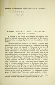 Cover of: Hispanic American appreciations of the Monroe doctrine