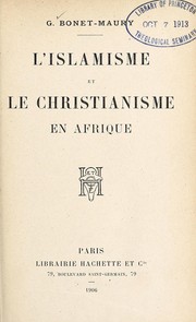 Cover of: L'islamisme et le christianisme en Afrique