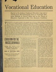 Cover of: Vocational education by Indiana